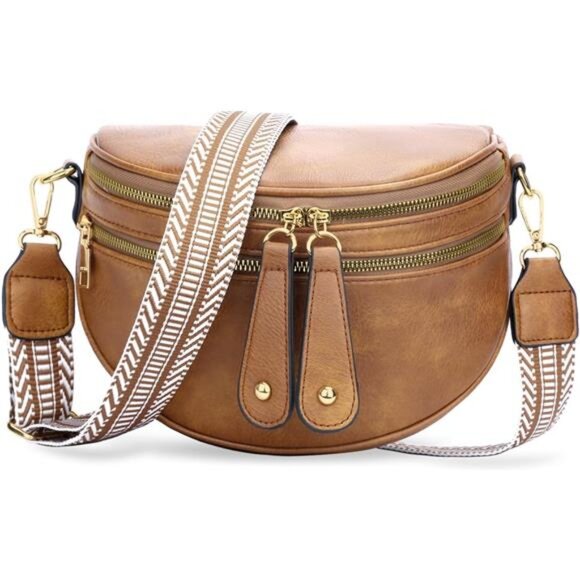 Crossbody Sling Bag for Women Trendy Camel - Picture 1 of 6